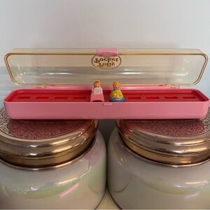 1989 COMPLETE Ring Collecting Case with 2 Original Rings Bluebird Polly Pocket